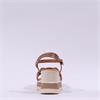 Oh My Sandals Platform Link Wedge - Cognac Leather